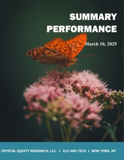 Summary Performance - Cover Page